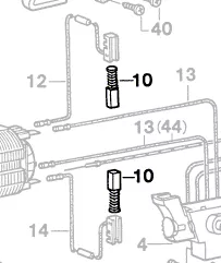 Jeu de balais charbon réf. 2 604 321 904 BOSCH